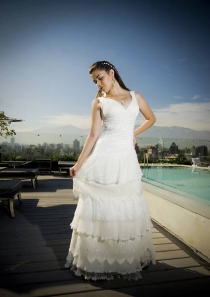 Wedding dress with ruffles Macarena Palma