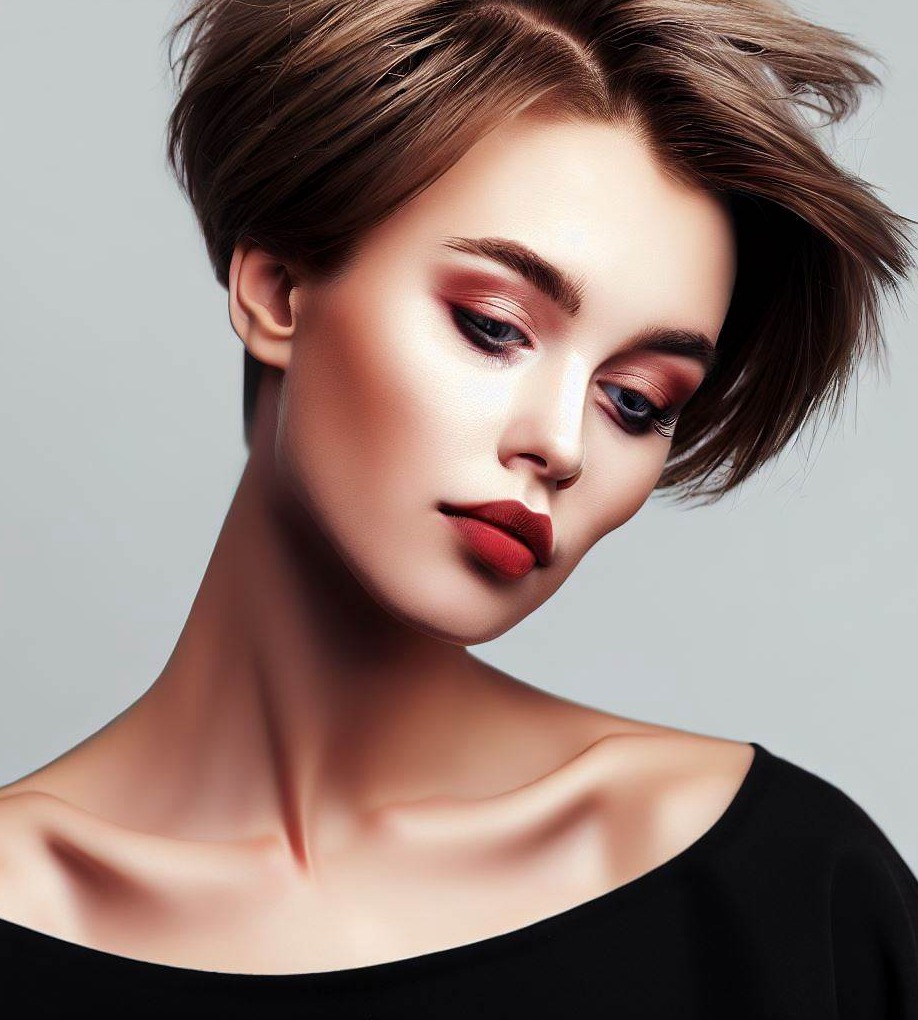 Latest fashion trend with short hairstyle